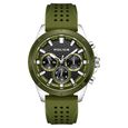 Police Quartz Multifunction Black Dial Green Colour Silicone Strap Watch For Men - image number 0