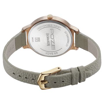 Poze by Sonata Quartz Analog Grey Dial Leather Strap Watch for Women