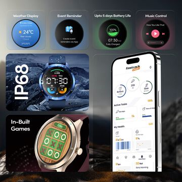 Fastrack Jupiter R2 Smartwatch comes with 3.50 cm Ultra VU TFT Display with 240*240 Pixel Resolution, AI Voice Assistant