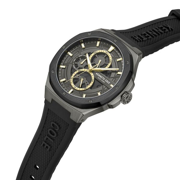 Kenneth Cole Multifunction Grey Dial Silicone Strap Watch For Men - image number 3
