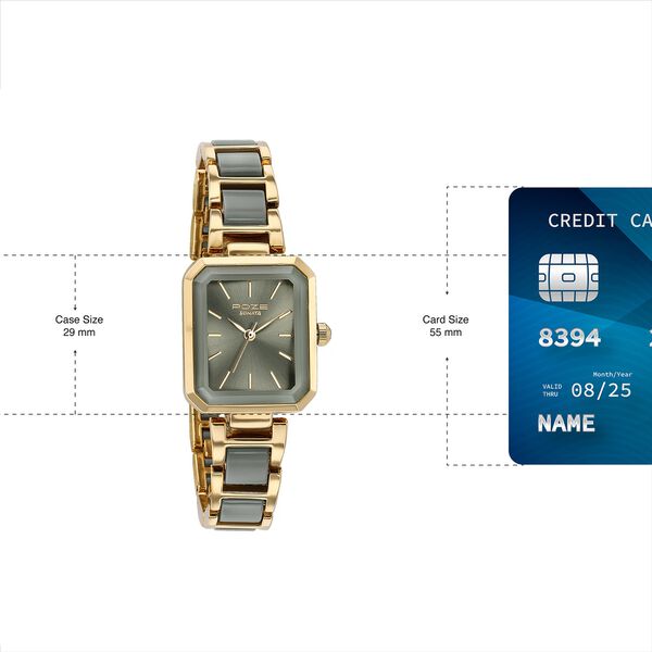 Sonata Poze Quartz Analog Green Dial Two Toned Metal & Plastic Strap Watch For Women - image number 3