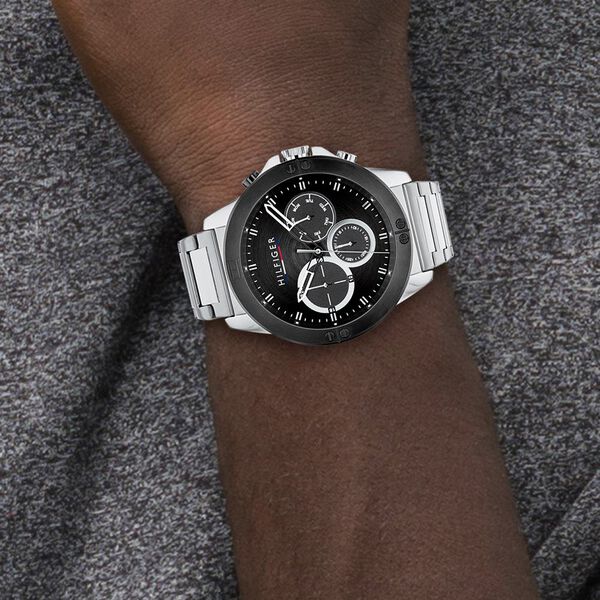 Tommy Hilfiger Quartz Multifunction Black Dial Stainless Steel Strap Watch for Men - image number 3