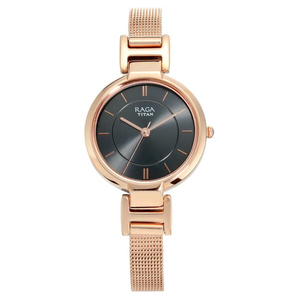 Titan Raga Viva Anthracite Dial Women Watch With Metal Strap - image number 0