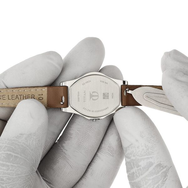 10 mm Brown Genuine Leather Strap for Women - image number 6