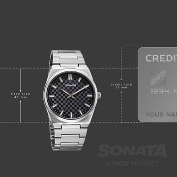 Sonata Festive Quartz Analog Multicoloured Dial Metal Strap Watch For Men
