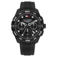 Tommy Hilfiger Quartz Chronograph Black Dial Black Silicone Strap Watch For Men - image number 0