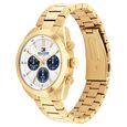 Tommy Hilfiger Quartz Chronograph Off White Dial Golden Stainless Steel Strap Watch For Men - image number 1
