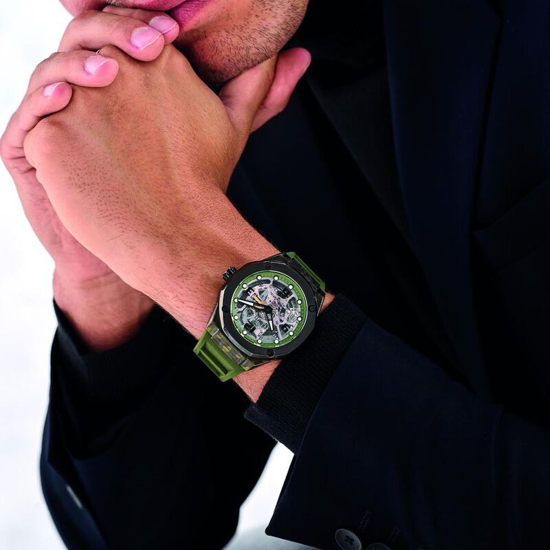Buy Online Cerruti 1881 Green Dial Silicone Strap Watch for Men ...