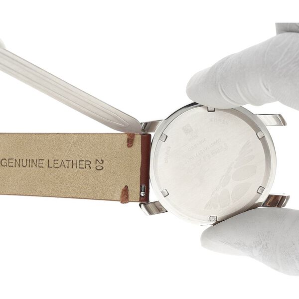 20 mm Tan Genuine Leather Strap for Men - image number 5