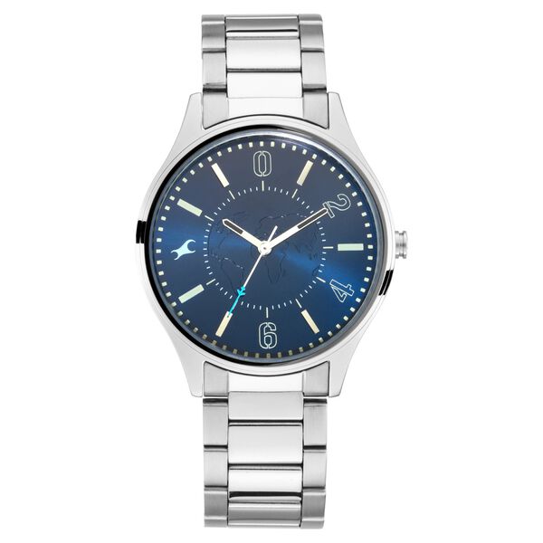 Fastrack Tripster Quartz Analog Blue Dial Stainless Steel Strap Watch for Guys - image number 1