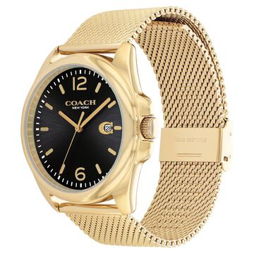 Coach Black Dial Stainless Steel Strap Watch for Men