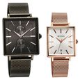 Titan Bandhan Black Dial Quartz Multifunction Leather Strap Watch for Couple