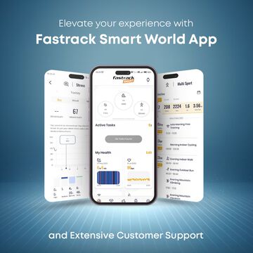 Fastrack Jupiter R1 With 3.50 cm, BT Calling, 100+ Sports Mode, IP68, Calculator, AI Voice Assistant, Fashion Smartwatch