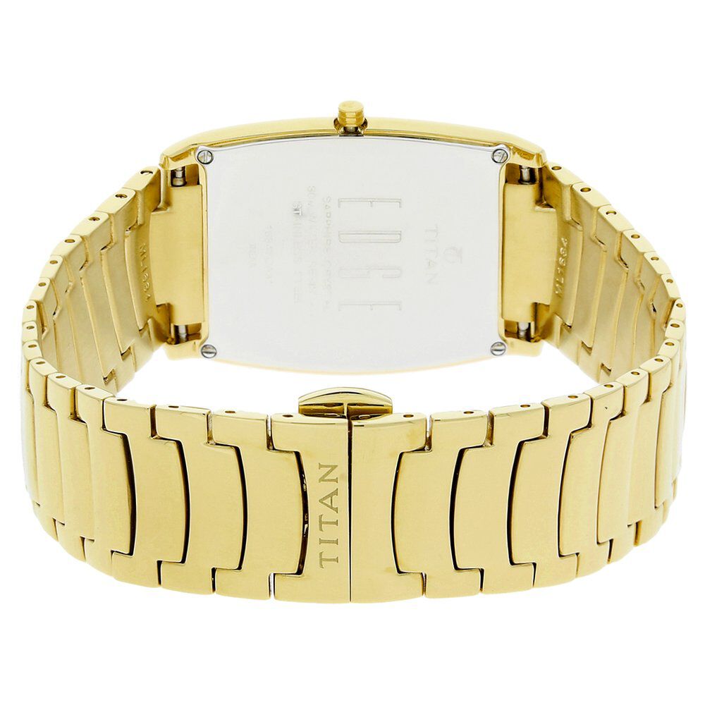 Buy Online Titan Edge Off White Dial Analog with Date Metal Strap watch for Men nk1684ym01 Titan