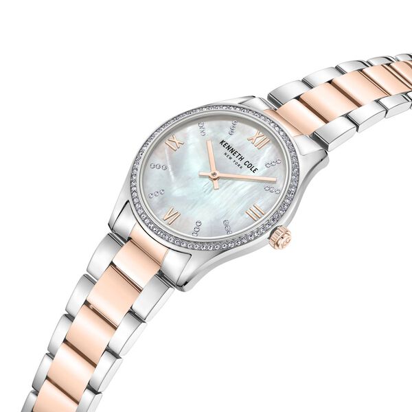Kenneth Cole Quartz Analog Mother Of Pearl Dial Stainless Steel Strap Watch For Women - image number 3