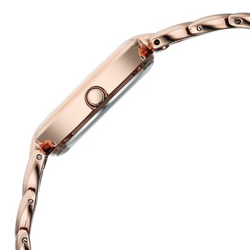 Vyb Successor By Fastrack Quartz Analog Pink Dial Rose Gold Metal Strap Watch For Girls