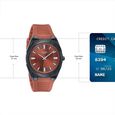 Poze By Sonata Quartz Analog Orange Dial Orange Silicone Strap Watch For Men - image number 3