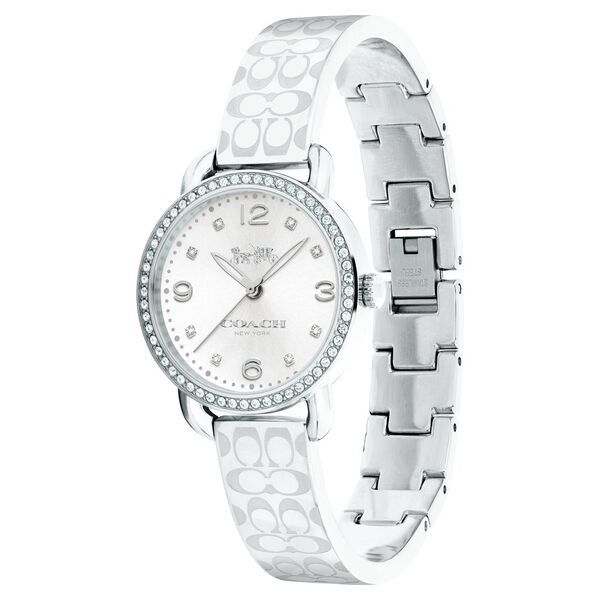 Coach Quartz Analog Silver Dial Leather Strap Watch for Women - image number 1