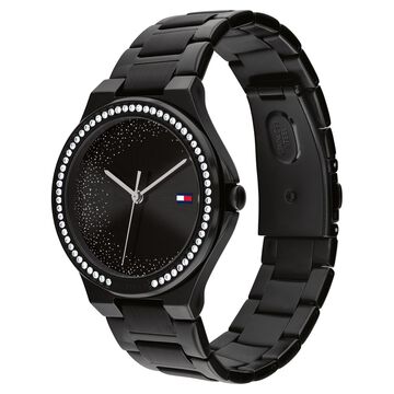 Tommy Hilfiger Quartz Analog Black Stainless Steel Strap for Women