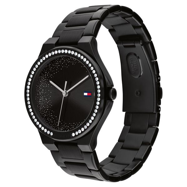 Tommy Hilfiger Quartz Analog Black Stainless Steel Strap for Women - image number 1