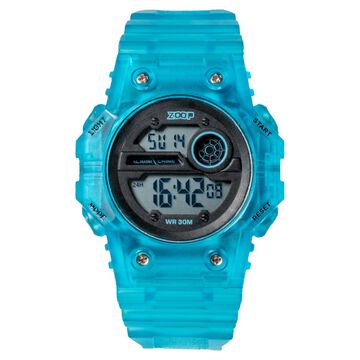 Zoop Mystic Digi Digital Watch For Boys With Transparent Blue Finish From House Of Titan