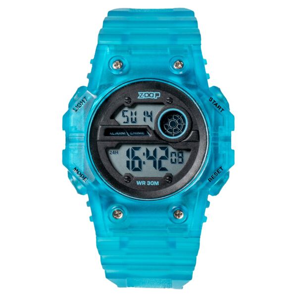 Zoop Mystic Digi Digital Watch For Boys With Transparent Blue Finish From House Of Titan - image number 1