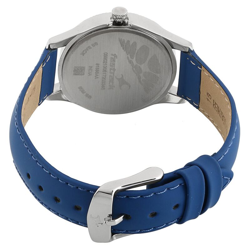 Fastrack Quartz Analog Blue Dial Leather Strap Watch for Girls - image number 3
