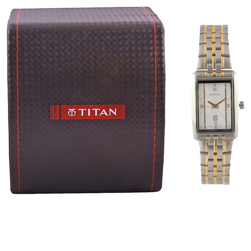 Titan Quartz Analog with Date Silver Dial Watch for Men - image number 4