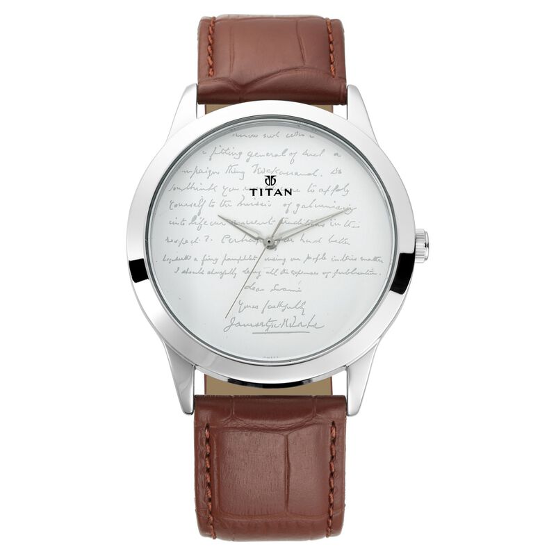 Titan Tata 150 Limited Ed White Dial Analog Leather Strap watch for Men - image number 0