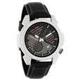 Fastrack Loopholes Quartz Analog Black Dial Leather Strap Watch for Guys - image number 1