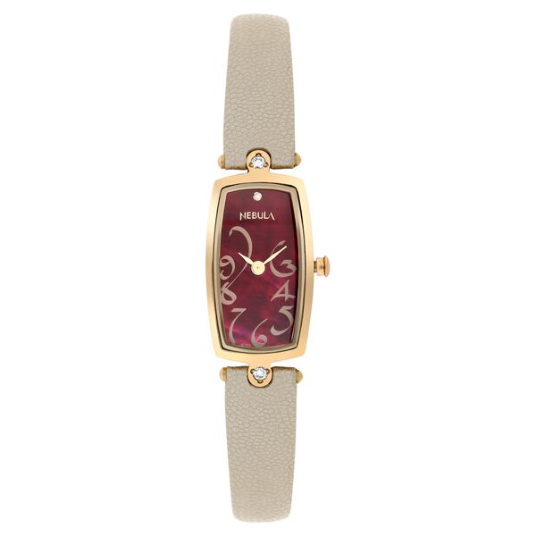 Titan Nebula Calligraphy Quartz Analog 18 Karat Solid Gold Watch for Women - image number 2