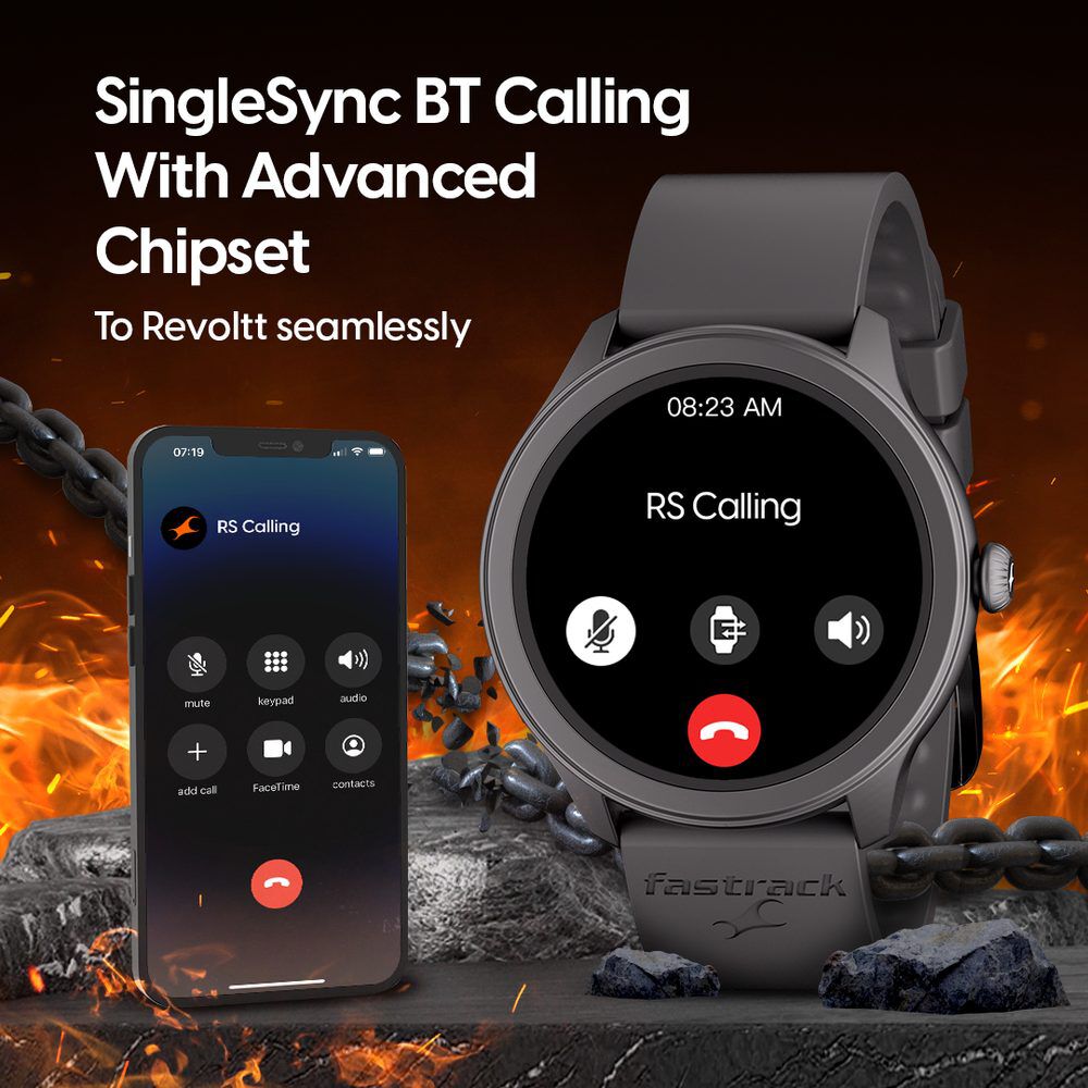 Buy Online Fastrack Reflex Invoke Smartwatch Blue BT Calling