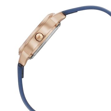 Fastrack Pulse Quartz Analog Blue Dial Leather Strap Watch for Girls