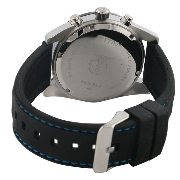 Titan Quartz Chronograph Silver Dial Plastic Strap Watch for Men - image number 2