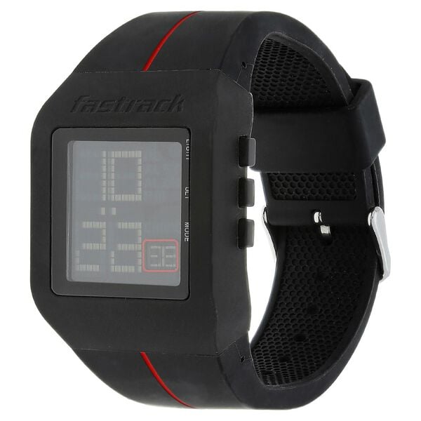 Fastrack Digital Grey Dial Plastic Strap Watch for Guys - image number 1