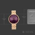 Titan Neo Quartz Analog Pink Dial Rose Gold Metal Strap Watch For Women - image number 3