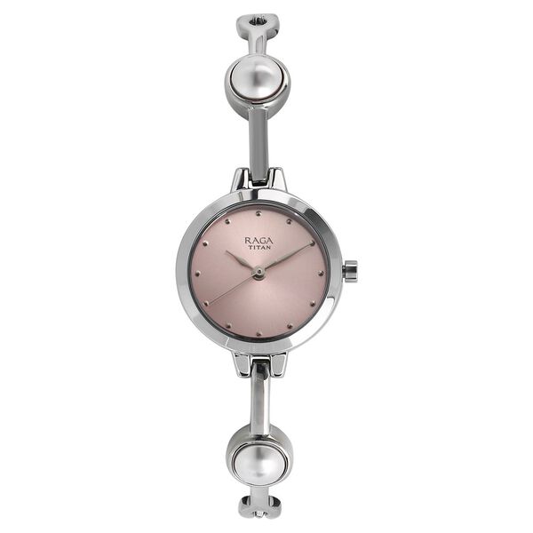 Titan Quartz Analog Pink Dial Metal Strap Watch for Women - image number 0
