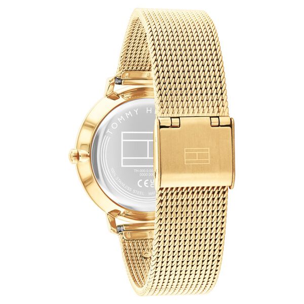 Tommy Hilfiger Quartz Multifunction Green Dial Golden Stainless Steel Strap Watch For Women - image number 2