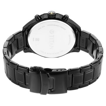Titan Regalia Opulent Multifunction Black Dial Black Stainless Steel Strap Watch For Men