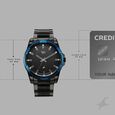 Vyb Horizon By Fastrack Quartz Analog Black Dial Black Metal Strap Watch For Guys - image number 3