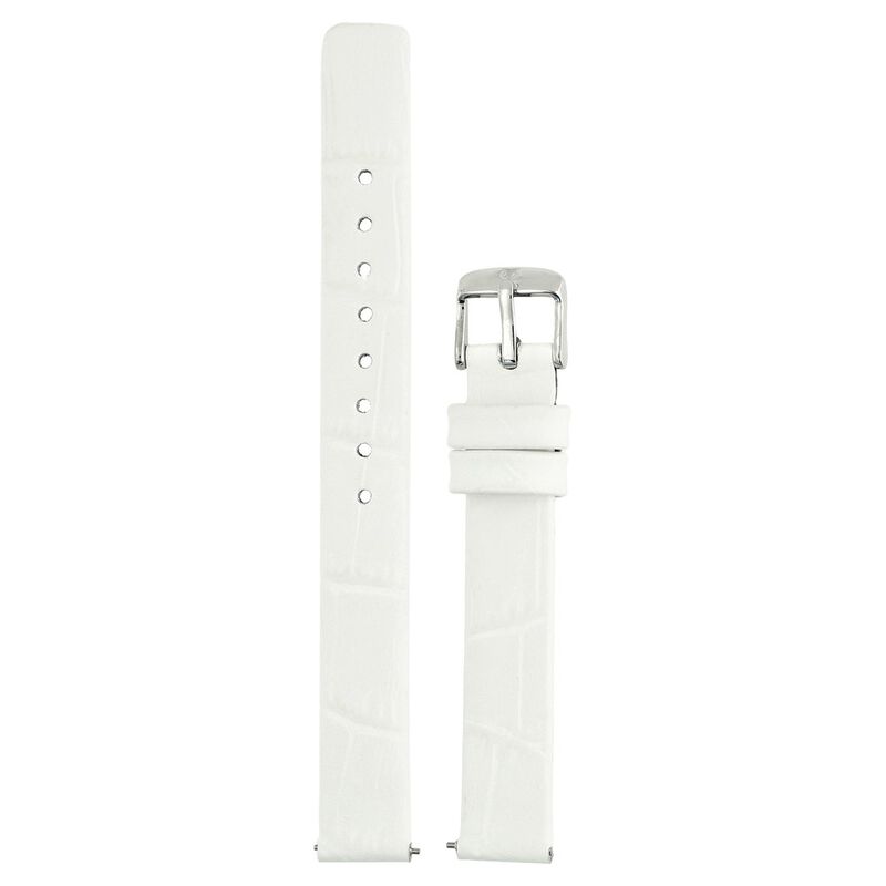 10 mm White Genuine Leather Strap for Women - image number 0