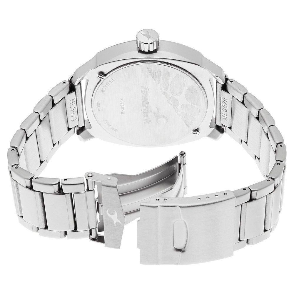 Buy Online Fastrack Quartz Analog Green Dial Stainless Steel Strap Watch for Guys 3076sm04 Titan