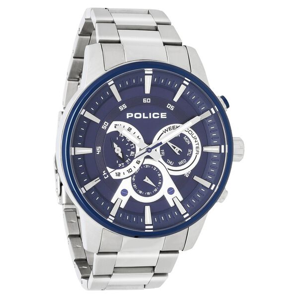 Police Quartz Multifunction Blue Dial Stainless Steel Strap Watch for Men - image number 1