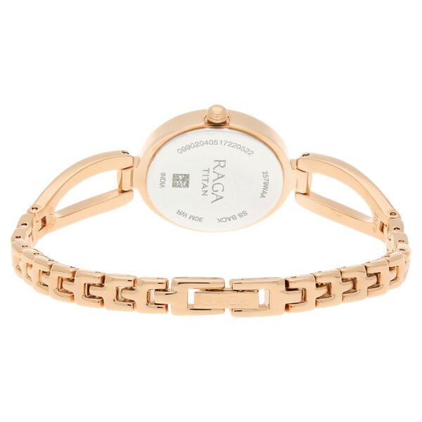 Titan Raga Viva Rose Gold Dial Women Watch With Metal Strap - image number 3