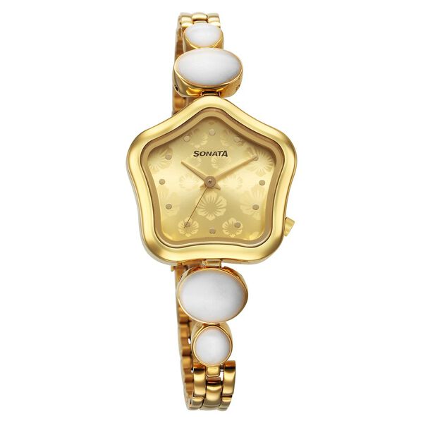 Sonata Utsav Champagne Dial Watch for Women - image number 0