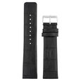22 mm Black Genuine Leather Straps for Men - image number 0