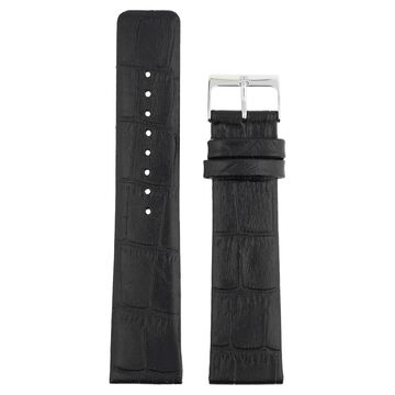 22 mm Black Genuine Leather Straps for Men
