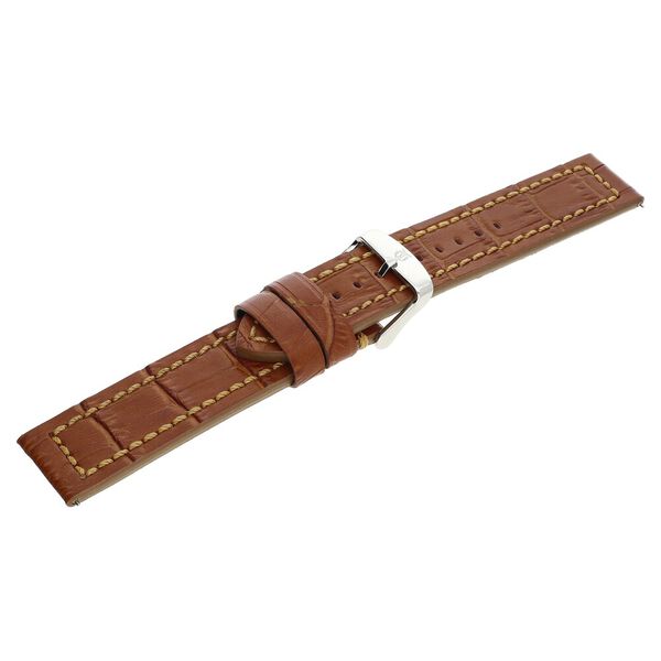 20 mm Tan Genuine Leather Strap for Men - image number 3