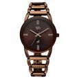 Vyb Striker By Fastrack Quartz Analog Brown Dial Brown Metal Strap Watch For Girls - image number 0