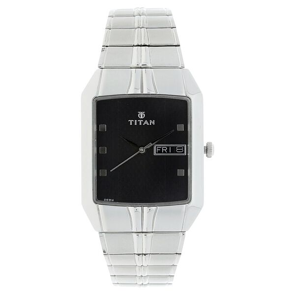Buy Online Titan Analog with Day and Date Black Dial Watch for Men